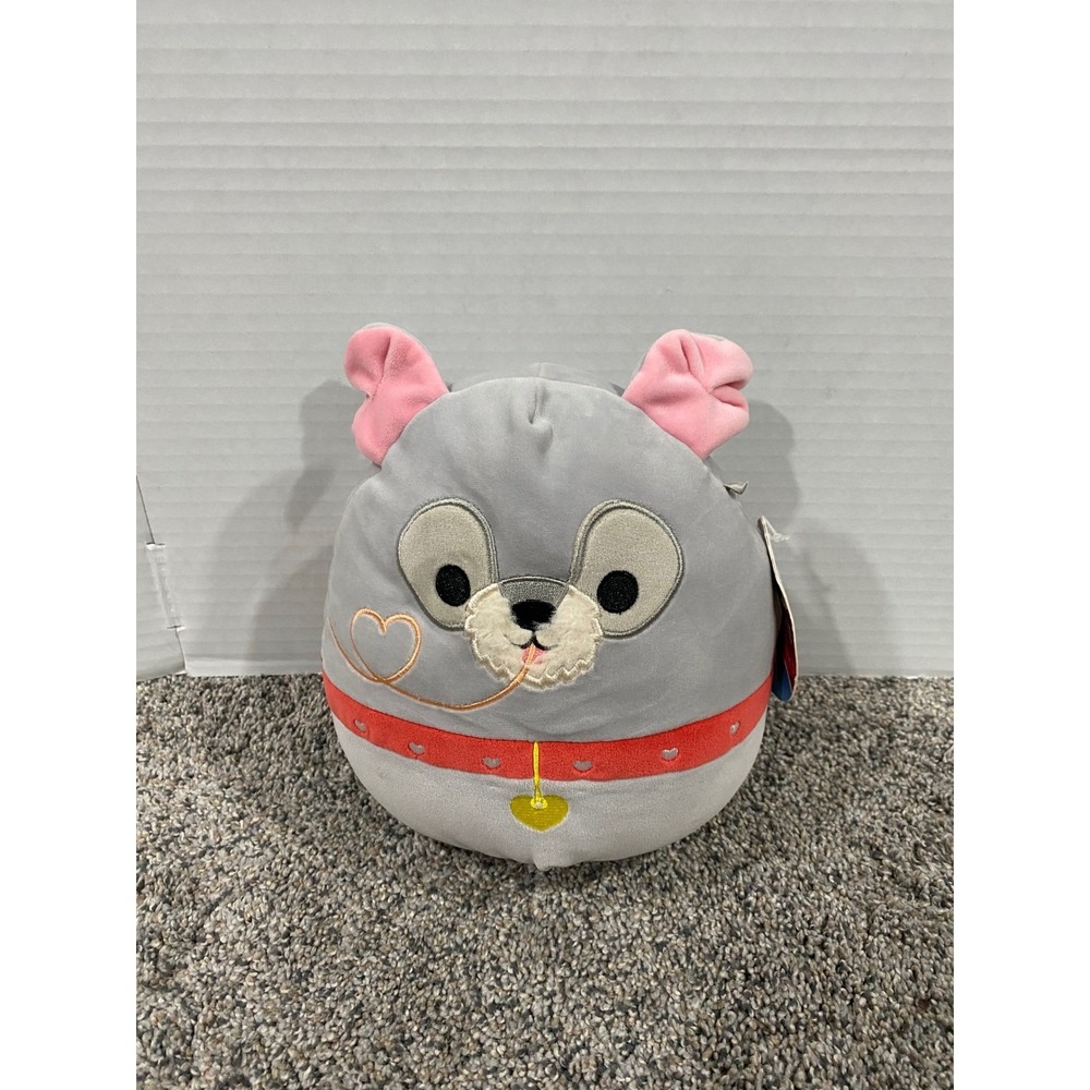 Plush Squishmallows Disney Unisex Grey New Lady and the Tramp Valentine 8 Inch